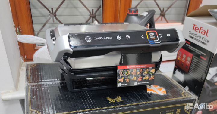 Гриль tefal optigrill elite gc750d30