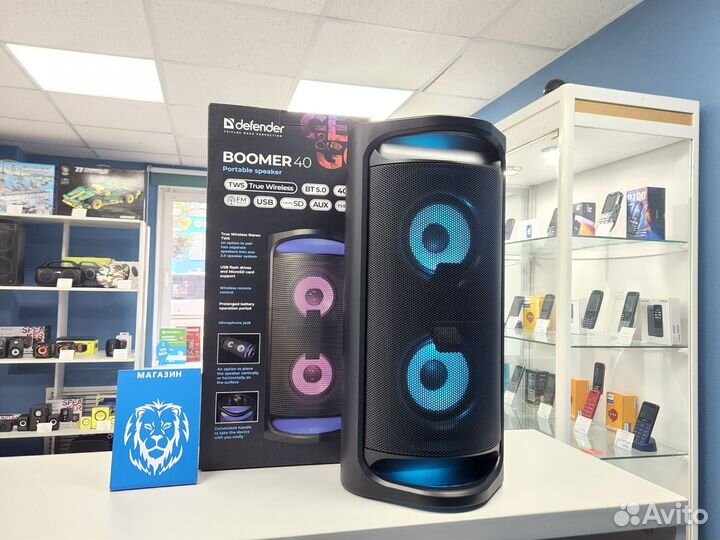 Беспроводная колонка Defender 40W напольная (вр80)