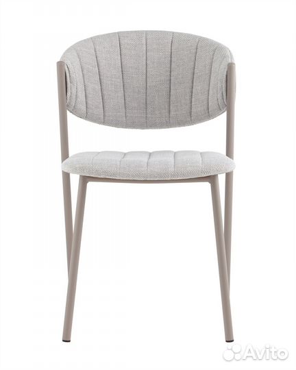 Стул Харпер ткань рогожка серо-голубой каркас серый матовый