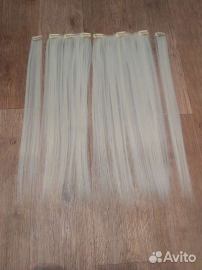 Накладные волосы на заколках