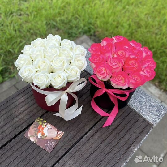 Букеты из 15 и 17 мыльных роз
