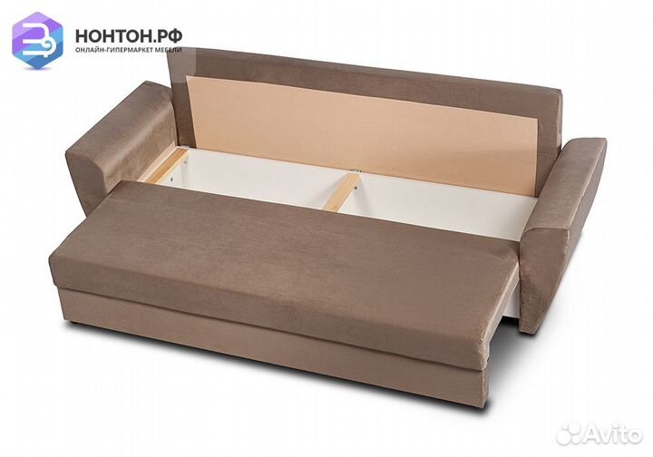 Диван еврокнижка Амстердам коричневый