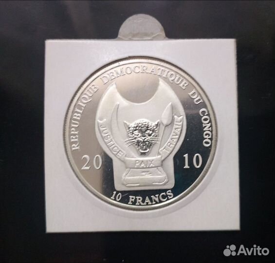 Монета Конго 10 fr