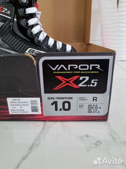 Хоккейные коньки bauer х2.5 р. 1R, новые