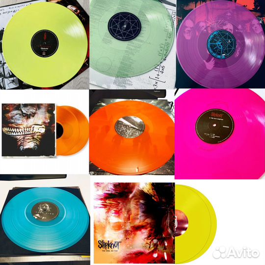Slipknot коллекция альбомов на цветном виниле