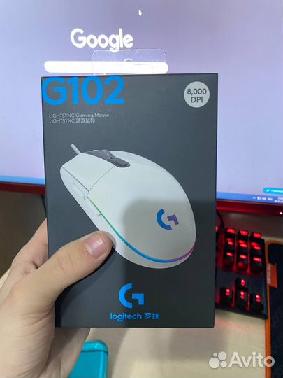 Игровая мышь Logitech G102 Lightsync, белая