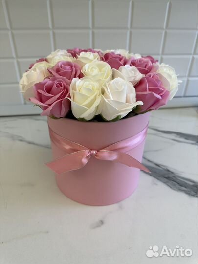Букет роз из мыла