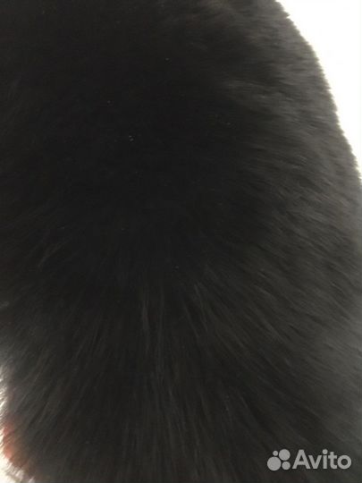 Воротник и манжеты мех/чёрный песец