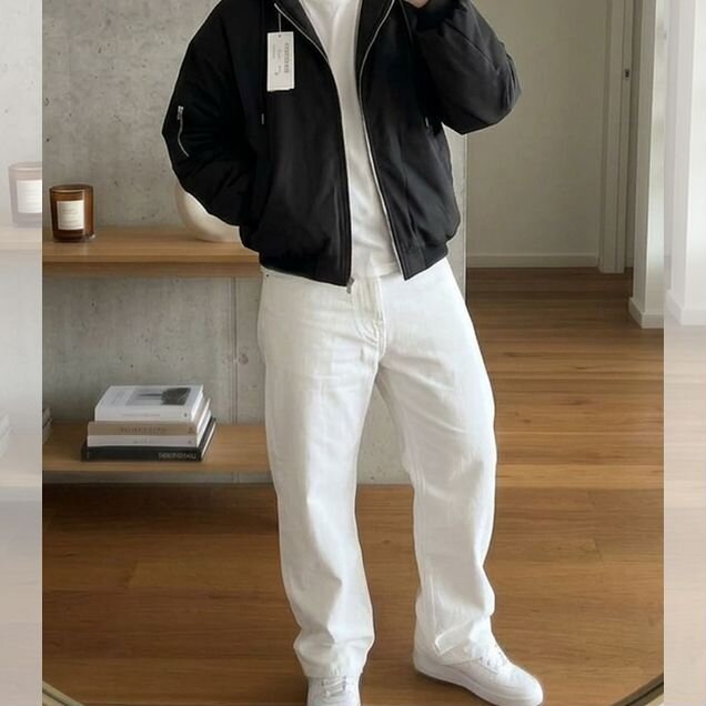 Джинсы широкие Zara type белые