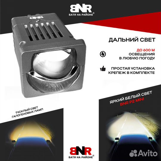 BI LED линзы BNR P9 mini