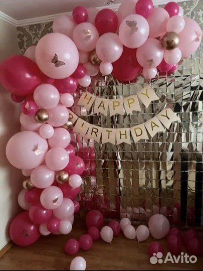 Оформление зала и фотозон воздушными шарами