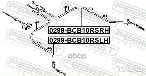 Трос ручного тормоза nissan almera B10RS 2006-2