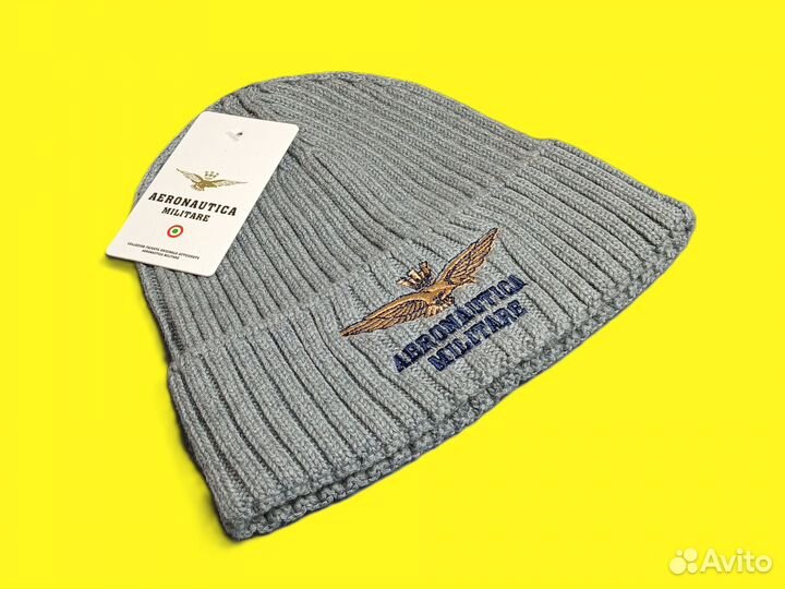 Шапка aeronautica светло серая