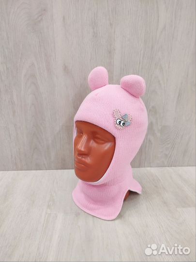 Шапка шлем зимняя для девочки