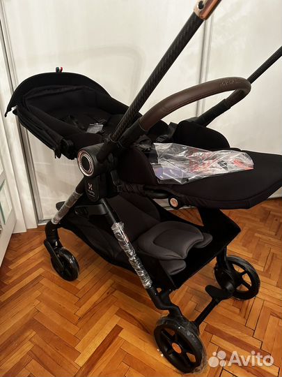 Детская Коляска Hagaday Carbon Black новая