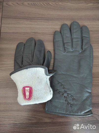 Перчатки женские кожаные