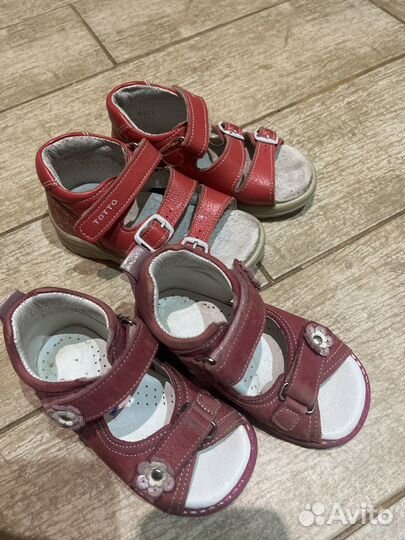 Сандалии ортопедические, кожаные 22-23 размер