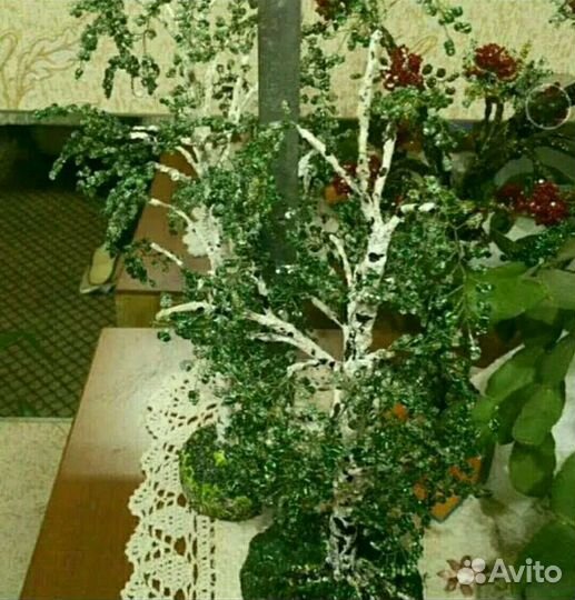 Дерево из бисера береза