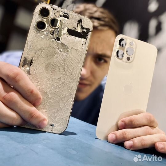 Замена задней крышки лазером на iPhone все модели