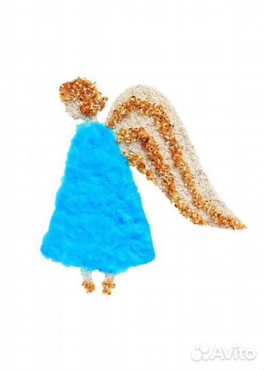 Пушистый магнитик Ангел