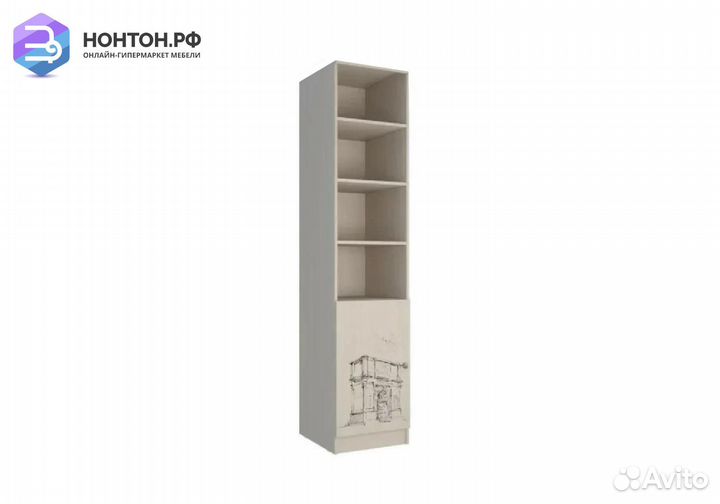 Стеллаж Мийа-3А ясень шимо светлый / фотопечать го