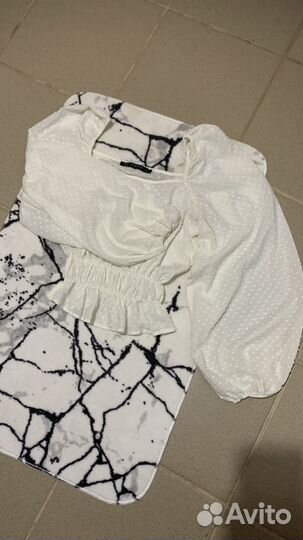 Блуза топ с пышними рукавами