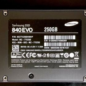 Samsung ssd 840 evo 250gb