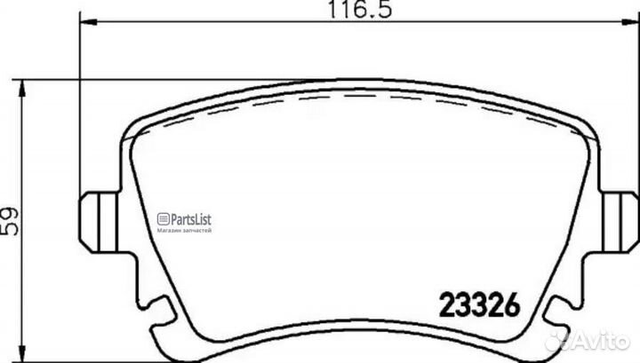 Колодки задние с противошумной пластиной Q+ volkswagen textar 2332603 2332603