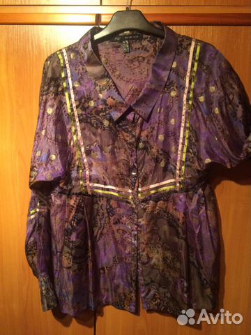 Новая Шелковая блузка 46 размер