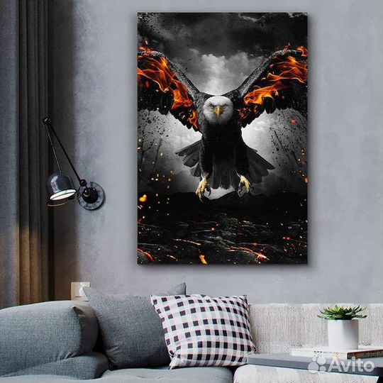 Уникальная картина маслом Летящий орёл