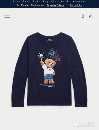 Свитшот Polo ralph lauren bear кофта