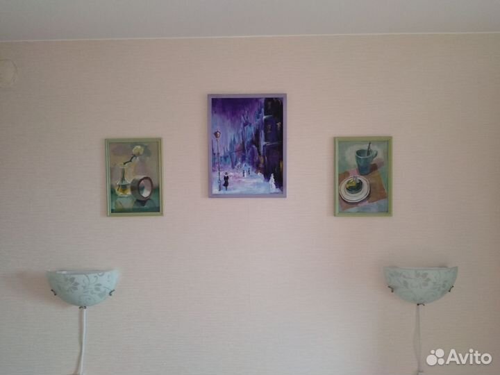 Репродукция картины зимнего пейзажа