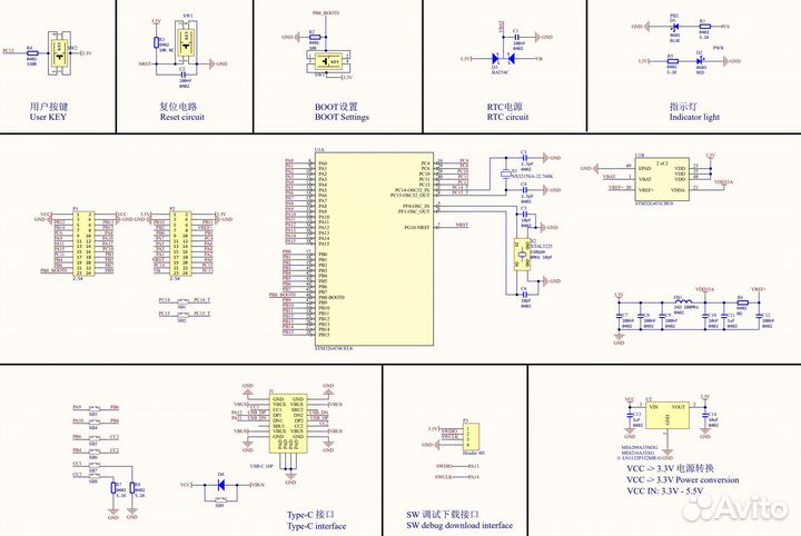 Продвинутая плата разработчика STM32G474CEU6