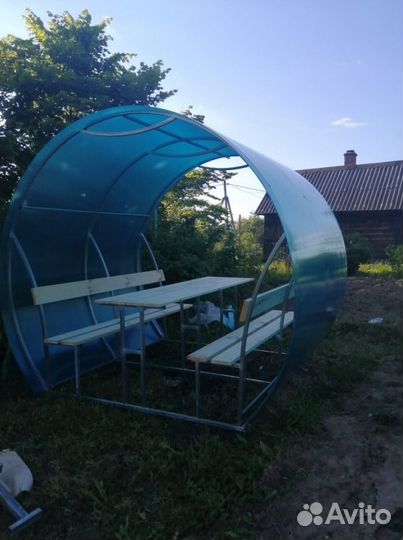 Беседки на дачу из поликарбоната
