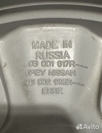 Литые диски r16 на renault daster