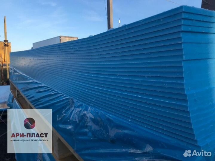 Полипропилен лист голубой (серый) с уф-защитой