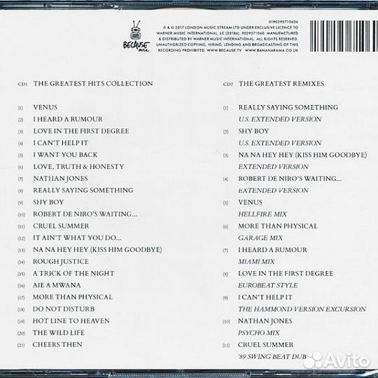 Bananarama/ The Greatest Hits Collection/2CD/2019