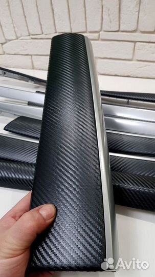 Планки салона кожаные под карбон BMW Х5/Х6 Е70 E71