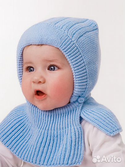 Шапка для новорожденного журавлик новая