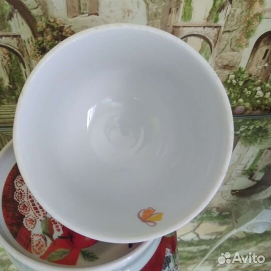 Масленка фарфоровая