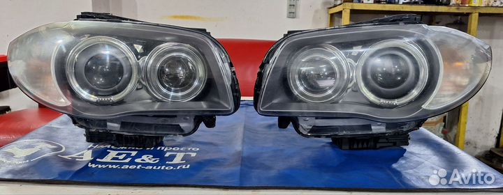 Передние фары на BMW e81, e82, e87
