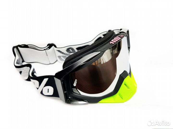 Мотокросс очки 100 Racercraft (черно-зеленые)