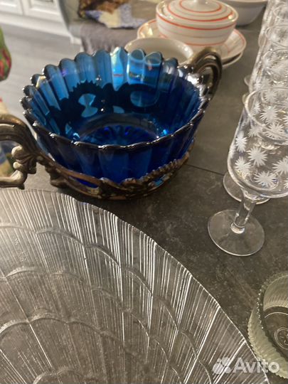 Цветное стекло, хрусталь посуда СССР