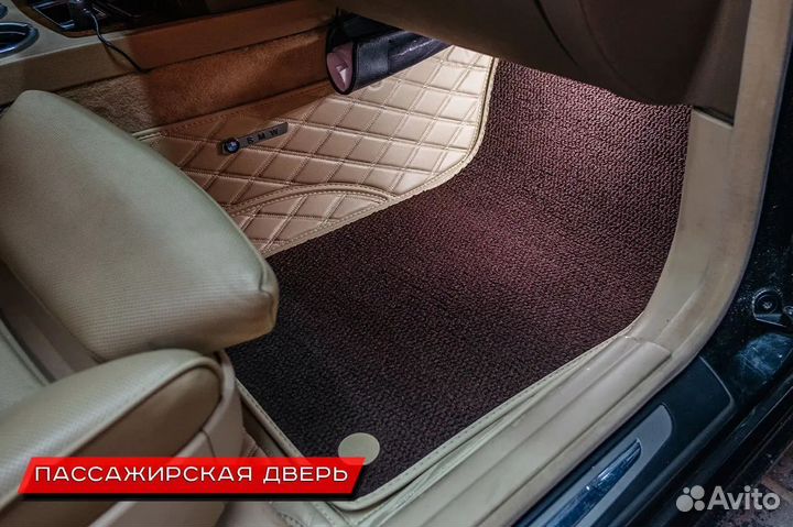 Автомобильные 3D коврики из экокожи 