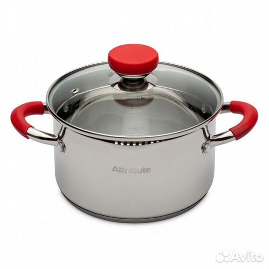 Кастрюля attribute Azimut 2,5л 18см нержавеющая сталь, индукция