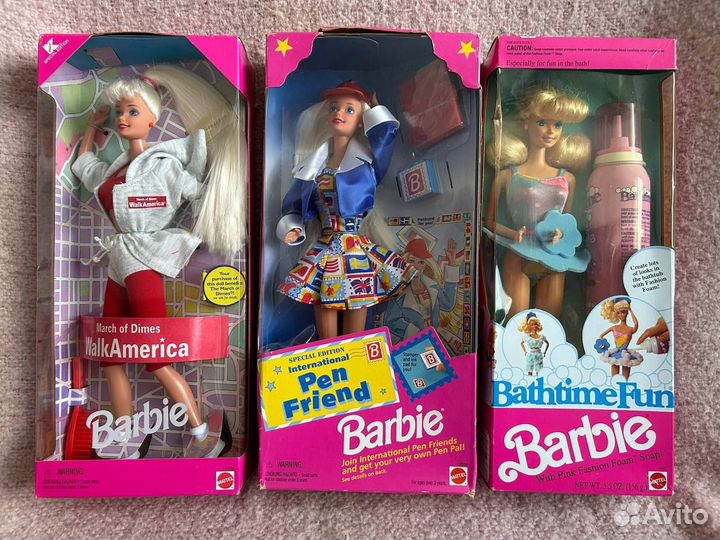 Barbie Walk America & Pen Friend & Bathtime Fun