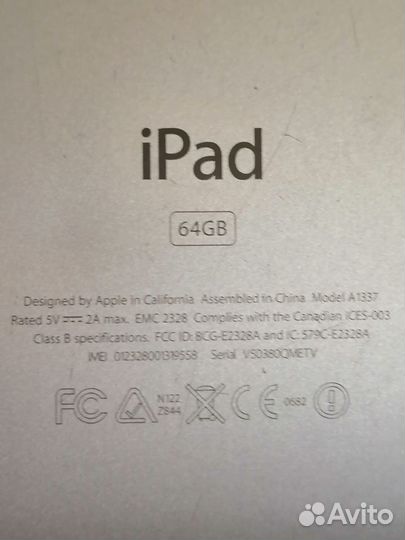 iPad A1337 64gb не рабочий