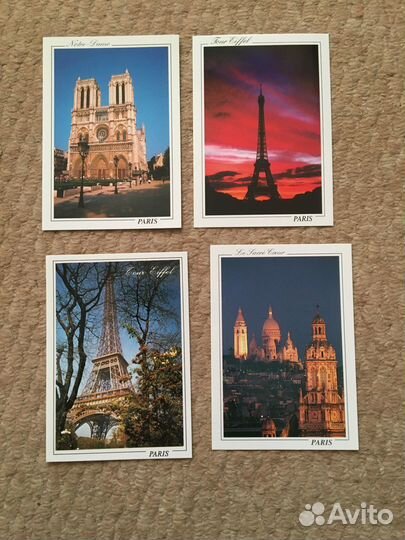 Набот открыток Париж - 9 шт