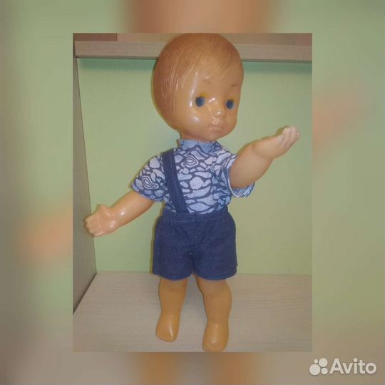 Кукла мальчик СССР Димка с веснушками, 30 см