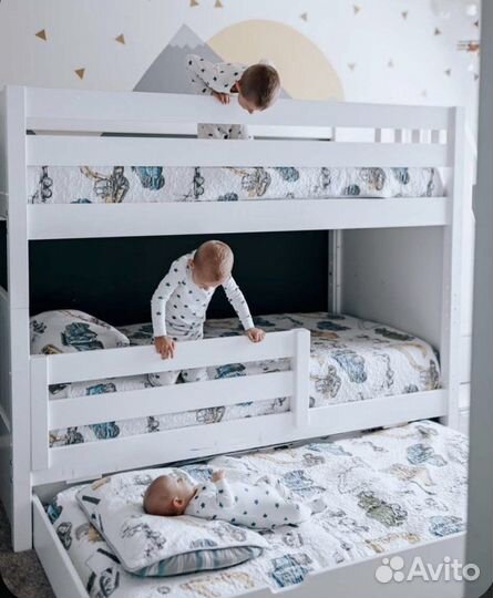 2ух- 3х ярустные выкатные деревянные кровати